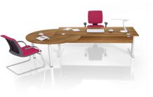 Table de bureau rectangulaire L. 180 cm accompagné d‘une table de réunion de proximité